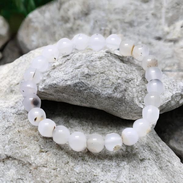 Bracelet Unisexe en Agate Naturelle 10 mm