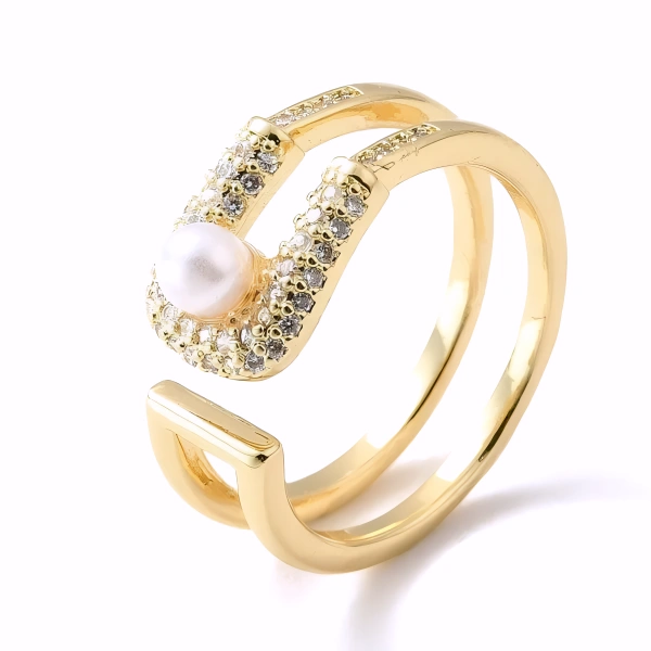 Bague Calypso Plaqué Or Jaune Oxyde De Zirconium