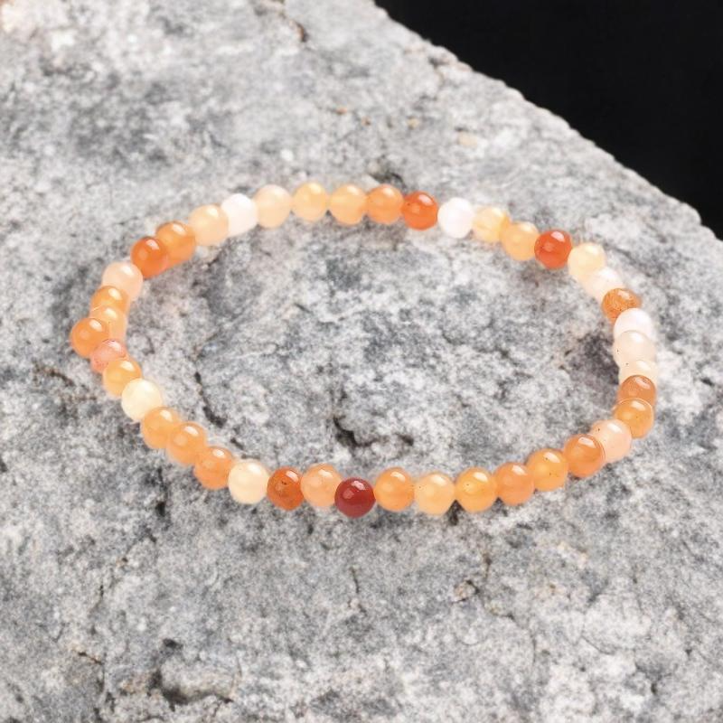Bracelet Unisexe en Pierres Naturelles d’Aventurine 4 mm
