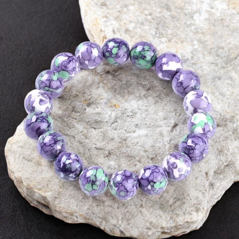 Bracelet Unisexe en Pierres Naturelles de Jade 10 mm