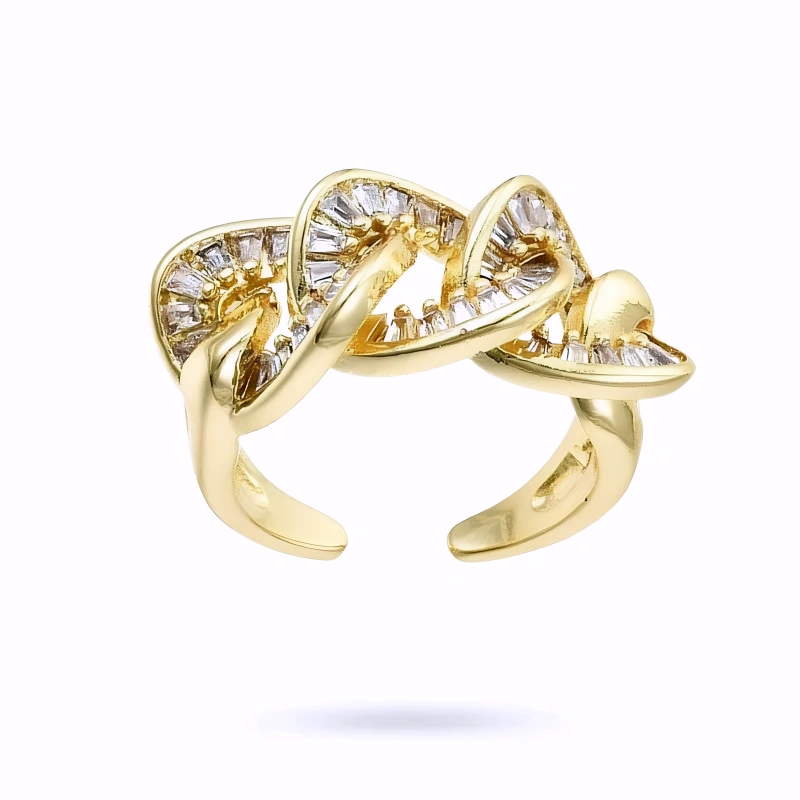 Bague Alyssa Plaqué Or Jaune Oxyde De Zirconium