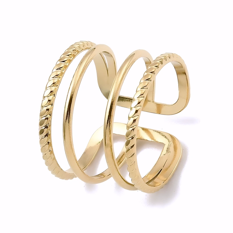 Bague Twist Plaqué Or Jaune