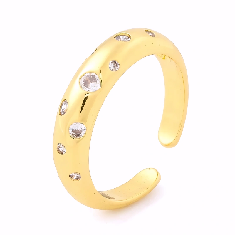 Bague L'Etincelle Plaqué Or Jaune Oxyde De Zirconium