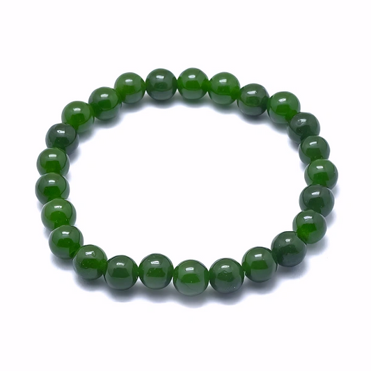 Bracelet Unisexe en Jade de Taiwan 6 mm – Élégance Naturelle et Authentique