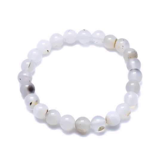 Bracelet Unisexe en Agate Naturelle 10 mm