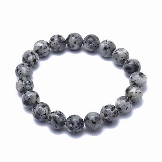 Bracelet Unisexe en Jaspe Sésame 8 mm - Élégance et Nature Authentique