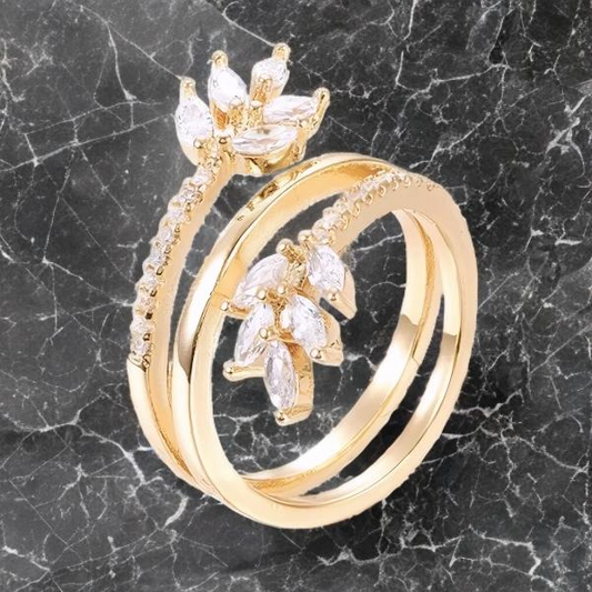 Bague Victoria Plaqué Or Jaune Oxyde De Zirconium