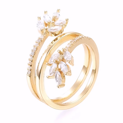 Bague Victoria Plaqué Or Jaune Oxyde De Zirconium