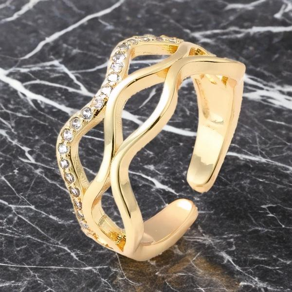 Bague Indira Plaqué Or Jaune Oxyde De Zirconium