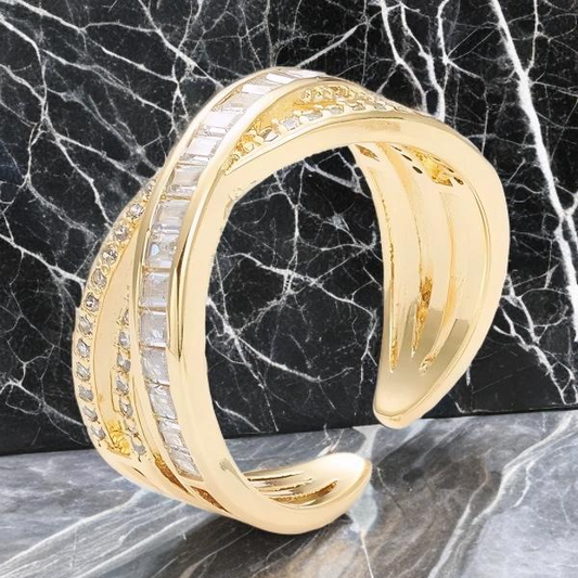 Bague Lia Plaqué Or Jaune Oxyde De Zirconium