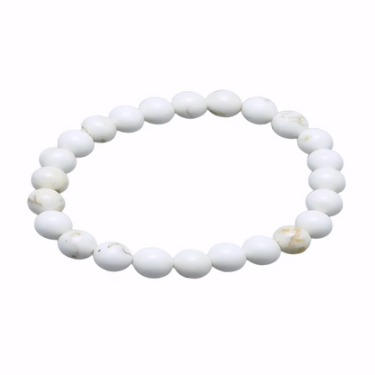 Bracelet Unisexe en Pierre Naturelle de Magnésite – Élégance Authentique et Naturelle