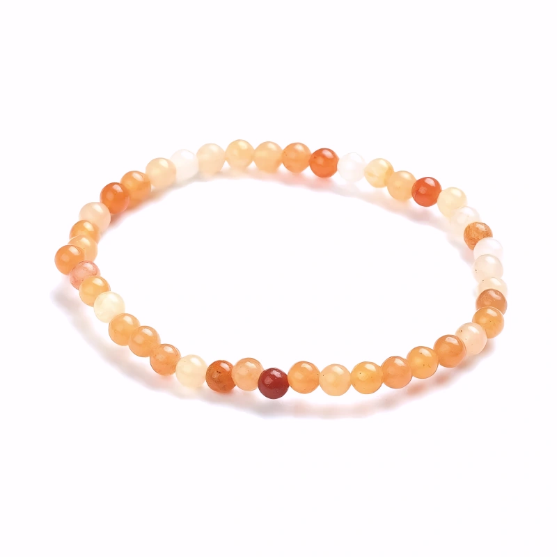 Bracelet Unisexe en Pierres Naturelles d’Aventurine 4 mm