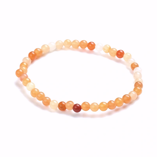Bracelet Unisexe en Pierres Naturelles d’Aventurine 4 mm