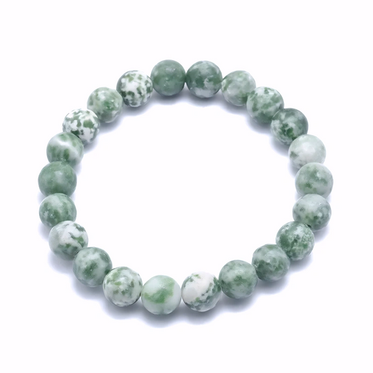 Bracelet Unisexe en Jaspe Vert Naturel 6 mm