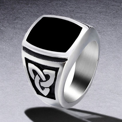 Chevalière en acier inoxydable argenté – Élégance et robustesse intemporelle