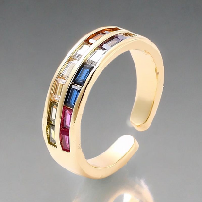 Bague Aurore Plaqué Or Jaune Oxyde De Zirconium