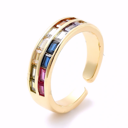 Bague Aurore Plaqué Or Jaune Oxyde De Zirconium