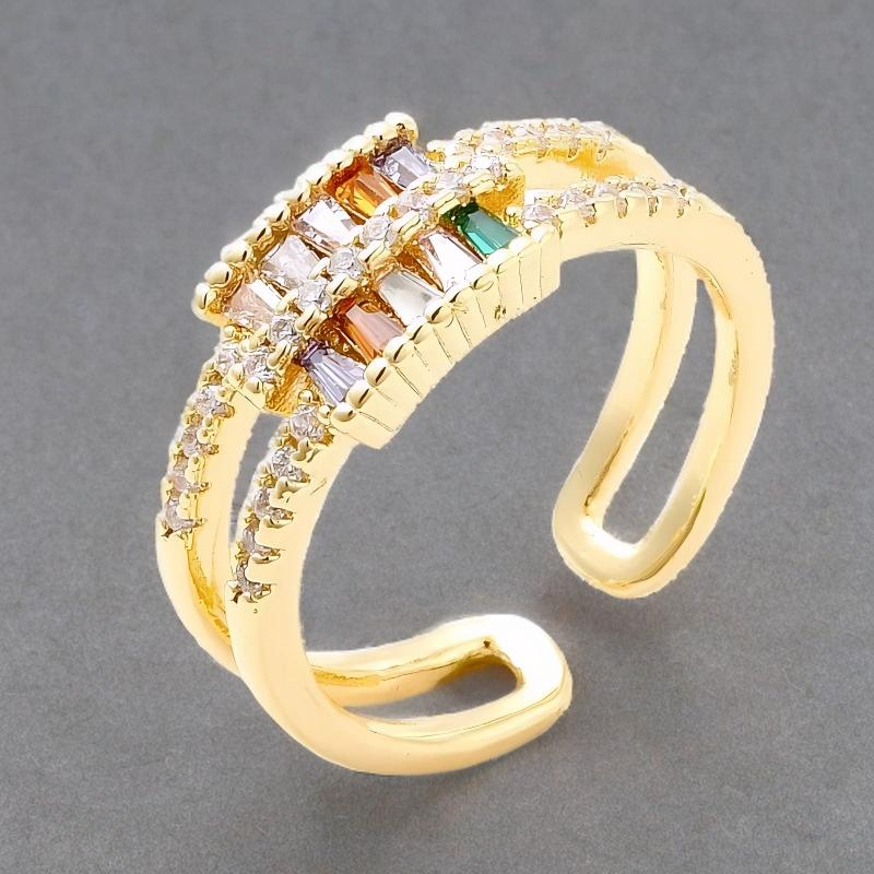 Bague Céleste Plaqué Or Jaune Oxyde De Zirconium