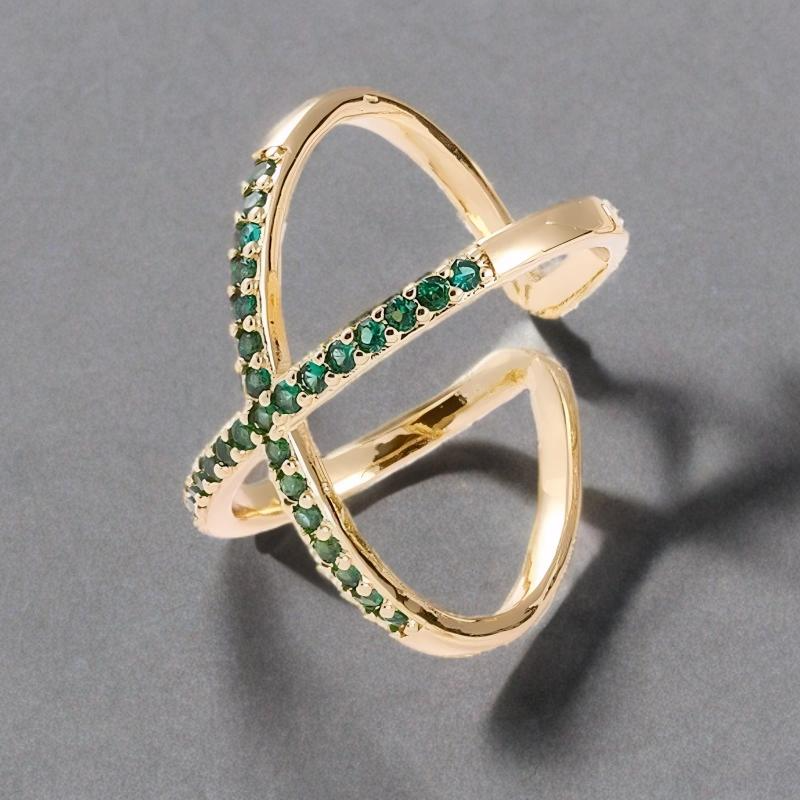 Bague Nénuphar Plaqué Or Jaune Oxyde De Zirconium