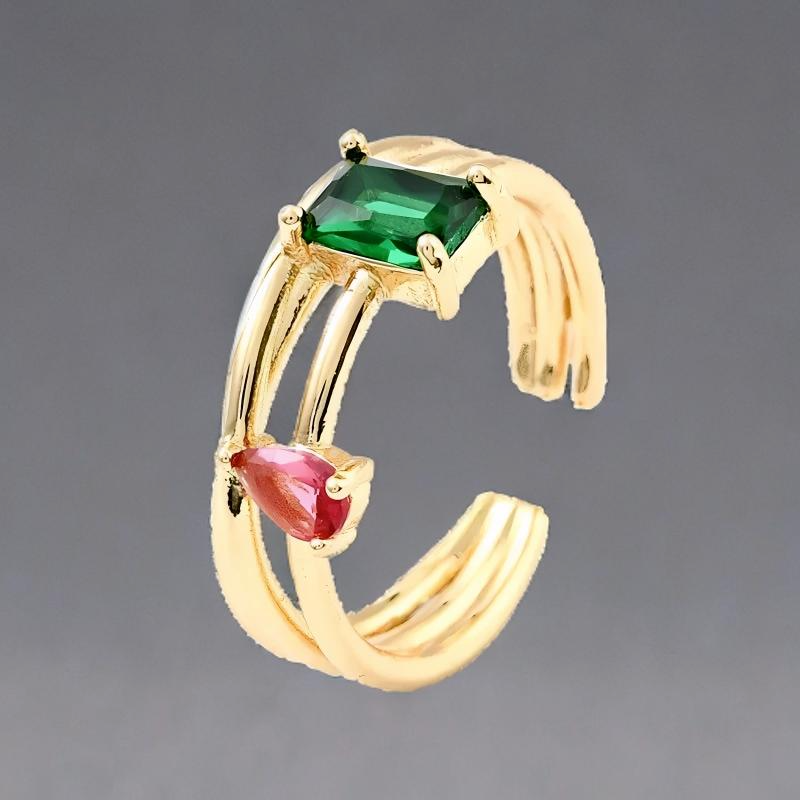 Bague Promesse Plaqué Or Jaune Oxyde De Zirconium