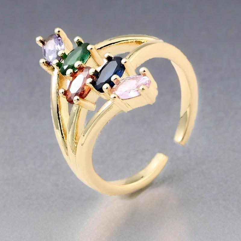 Bague Eternité Plaqué Or Jaune Oxyde De Zirconium