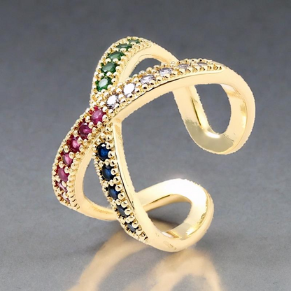 Bague Zénith Plaqué Or Jaune Oxyde De Zirconium