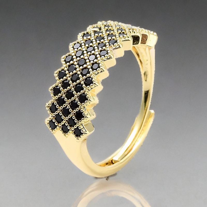 Bague Aria Plaqué Or Jaune Oxyde De Zirconium