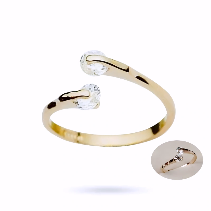 Bague Alina Plaqué Or Jaune Oxyde De Zirconium