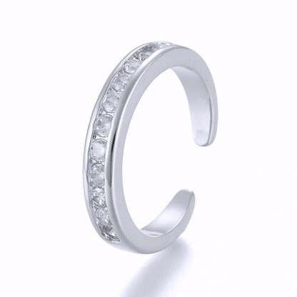 Bague Romance Acier Inoxydable Oxyde De Zirconium