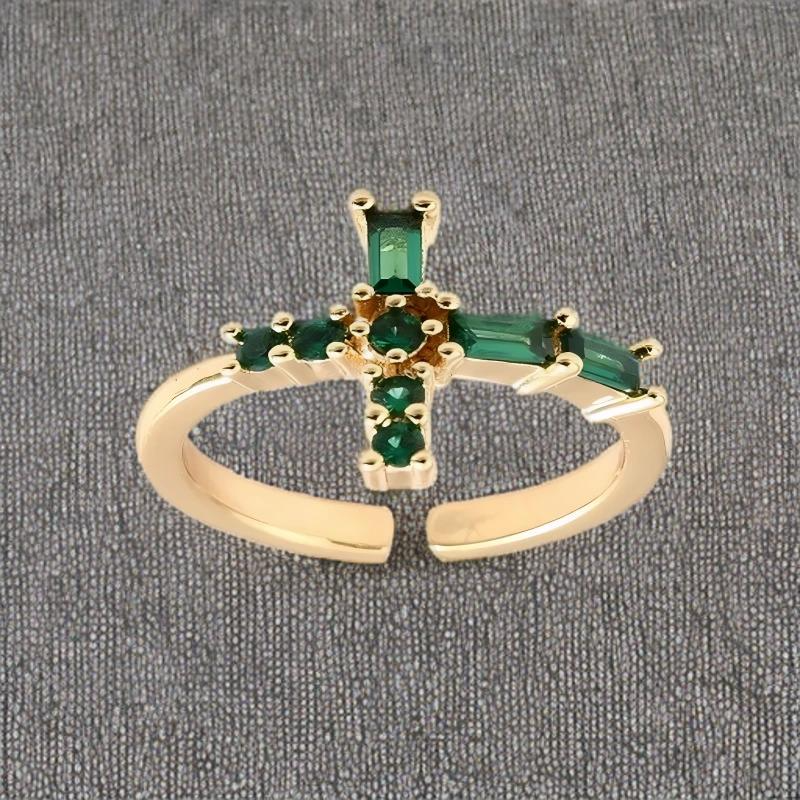 Bague Santa Plaqué Or Jaune Oxyde De Zirconium