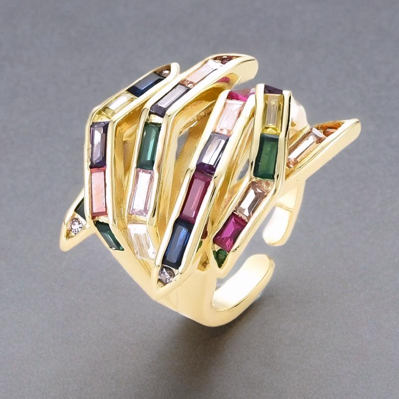 Bague Boréale Plaqué Or Jaune Oxyde De Zirconium