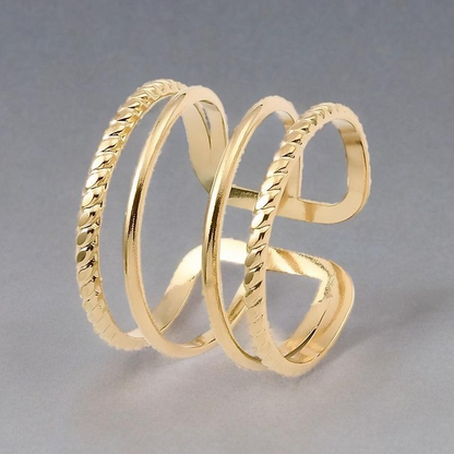 Bague Twist Plaqué Or Jaune