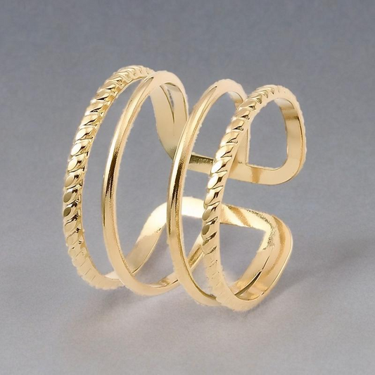 Bague Twist Plaqué Or Jaune