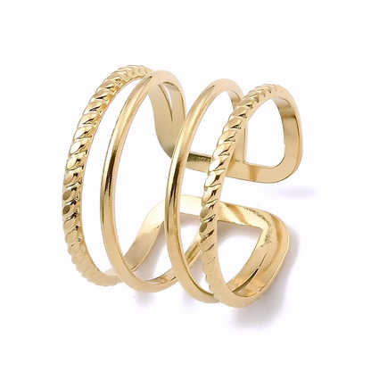 Bague Twist Plaqué Or Jaune