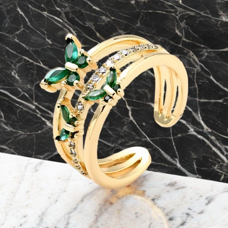 Bague Athéna Plaqué Or Jaune Oxyde De Zirconium