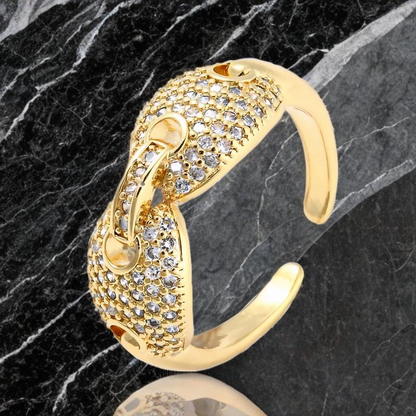 Bague Amara Plaqué Or Jaune Oxyde De Zirconium