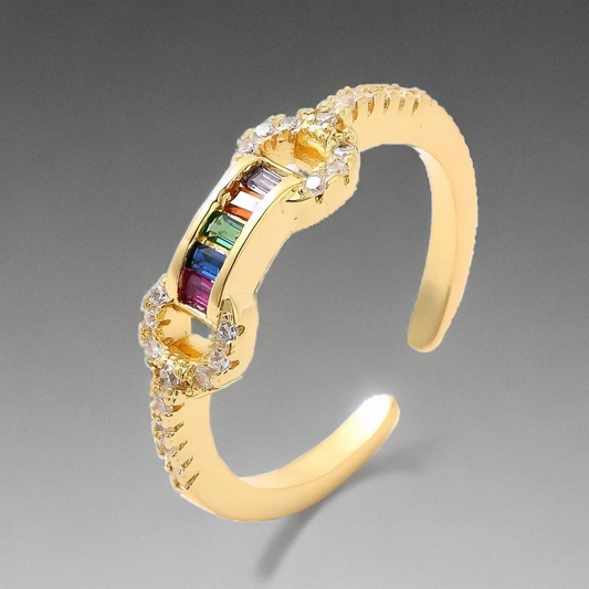 Bague Solstice Plaqué Or Jaune Oxyde De Zirconium