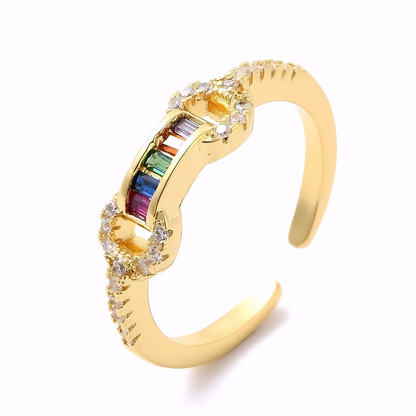 Bague Solstice Plaqué Or Jaune Oxyde De Zirconium