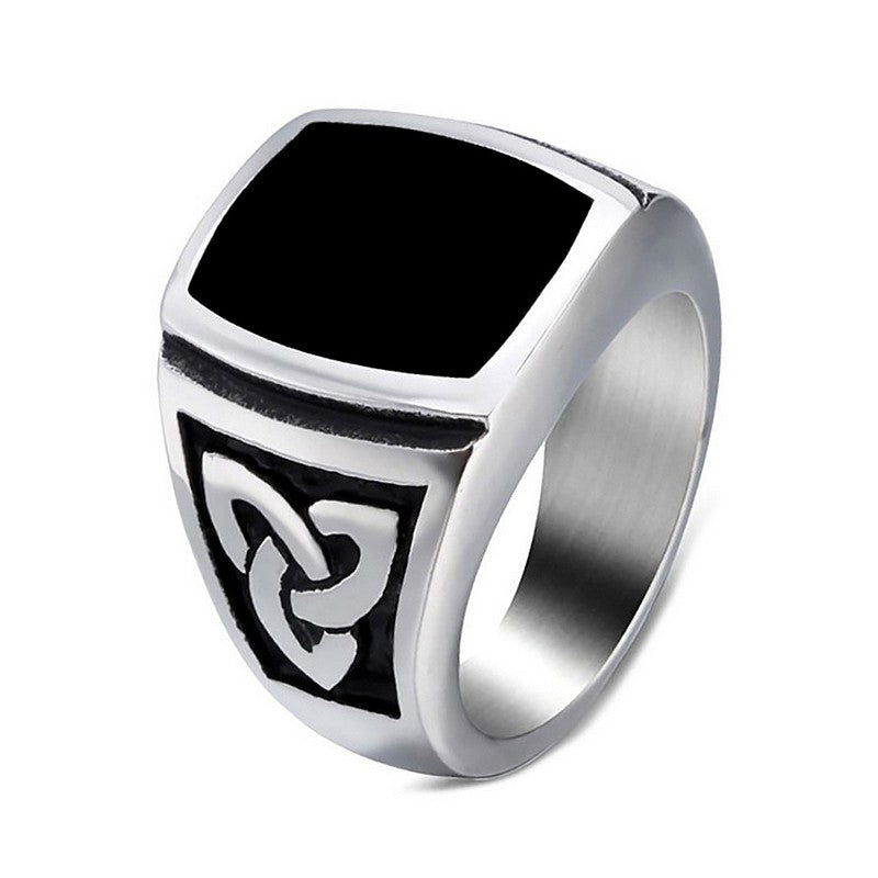 Chevalière en acier inoxydable argenté – Élégance et robustesse intemporelle