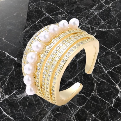 Bague Anastasia Plaqué Or Jaune Oxyde De Zirconium