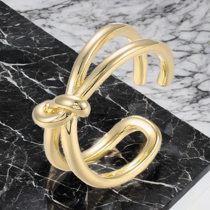 Bague Diana Plaqué Or Jaune Oxyde De Zirconium